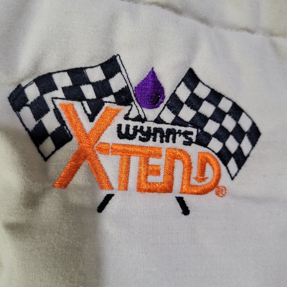 VTG Wynn's Xtend Racing Puffer Winter Jacket Beige Wiman Union USA Small - Picture 9 of 10